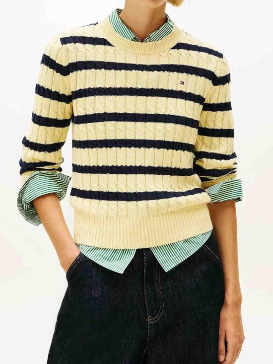 26SS 타미힐피거 스웨터 WW0WW476440FV Dark Blue - TOMMY HILFIGER