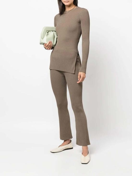  나누슈카 플레어 팬츠 NW22PFPA01366KHAKI Light Brown - NANUSHKA