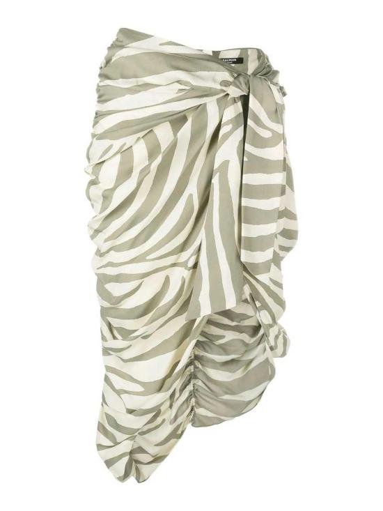  발망 미디 스커트 AF1LD137VC81GLU Light Brown