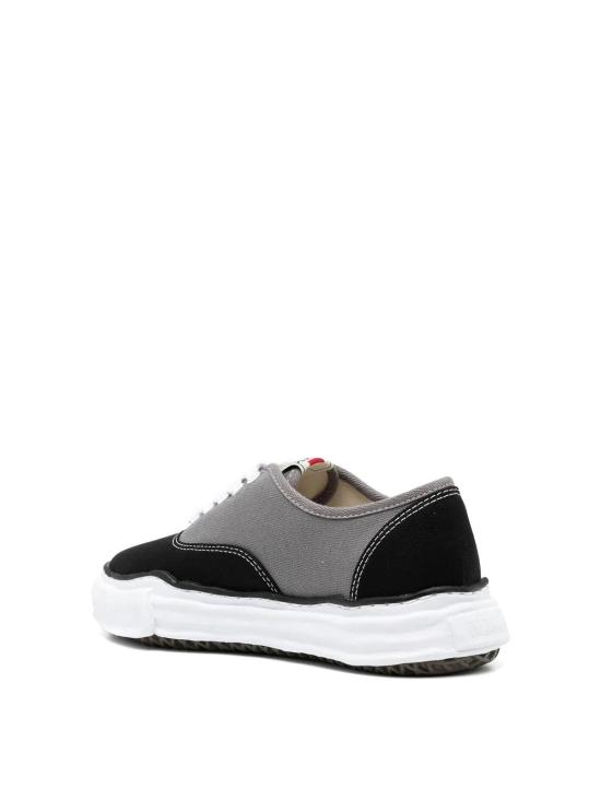  메종 미하라 야스히로 베이커 OG솔 바이컬러 캔버스 로우탑 스니커즈 A13FW738BLKGRY Black - MAISON MIHARA YASUHIRO