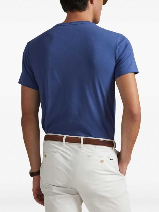 26SS 폴로 랄프로렌 포니로고 자수 반팔 티셔츠 710671438453 Blue - POLO RALPH LAUREN
