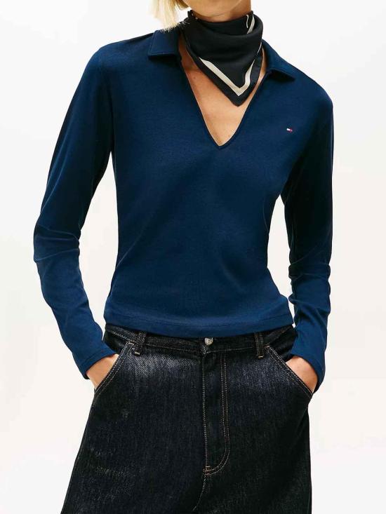 26SS 타미힐피거 폴로 티셔츠 WW0WW47850C1G Dark Blue - TOMMY HILFIGER