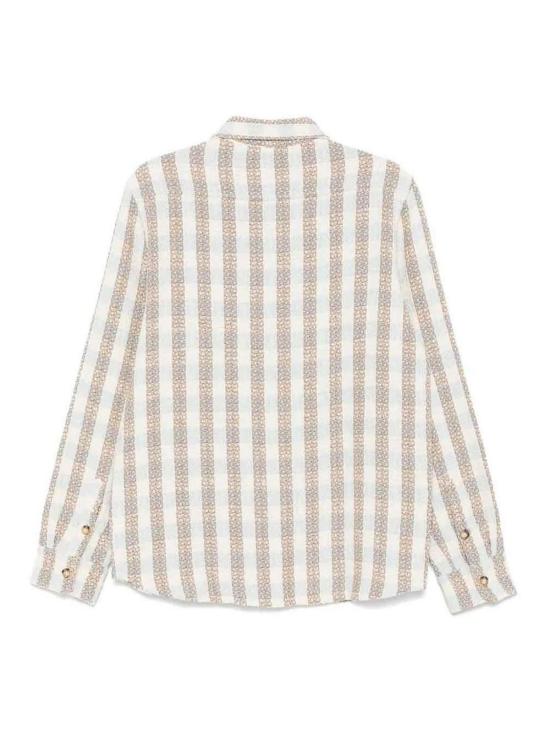  블루스카이인 긴팔 셔츠 BS2304FT004CHK Beige - BLUE SKY INN