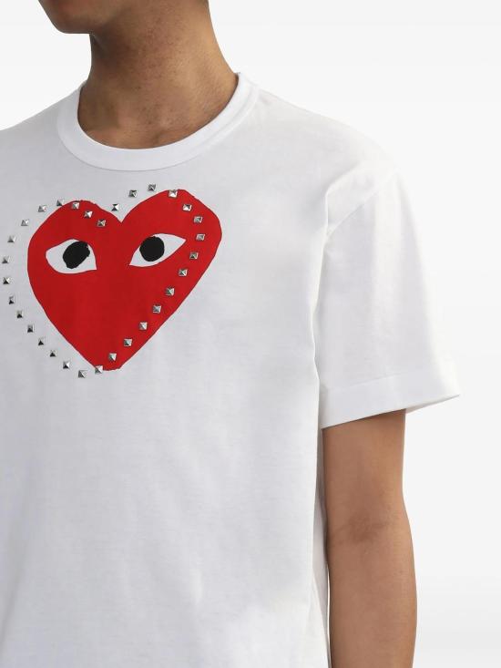 26SS 꼼데가르송 반팔 티셔츠 AXT803051 White - COMME DES GARCONS