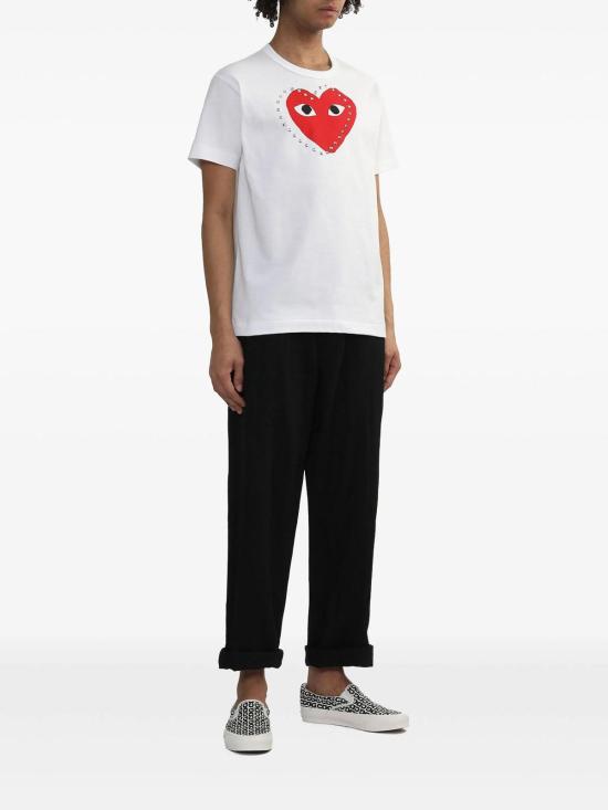 26SS 꼼데가르송 반팔 티셔츠 AXT803051 White - COMME DES GARCONS