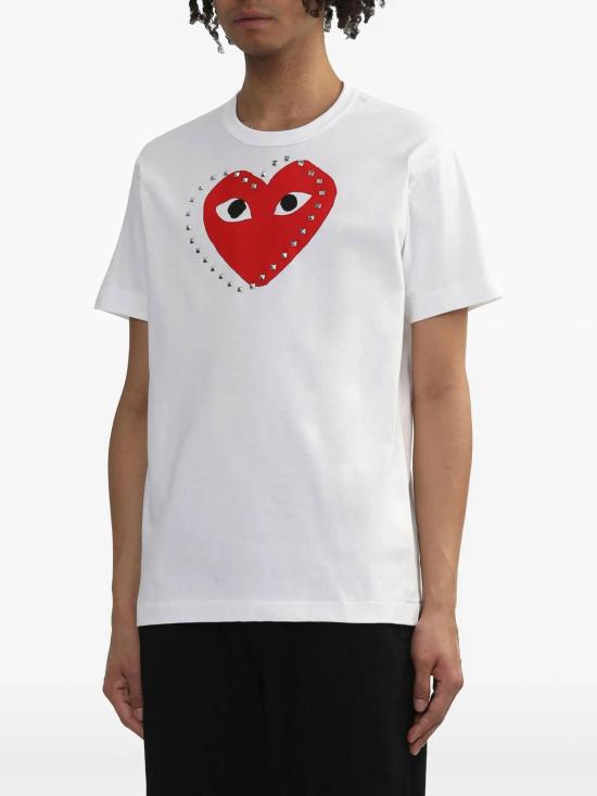 26SS 꼼데가르송 반팔 티셔츠 AXT803051 White - COMME DES GARCONS