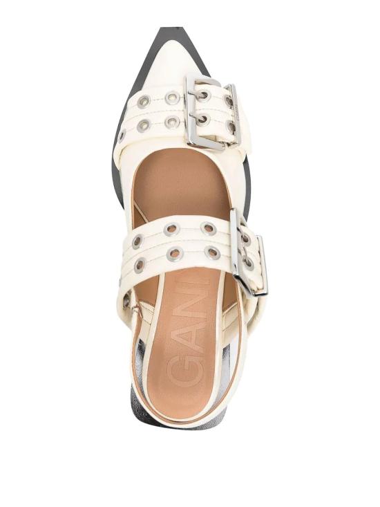25FW 가니 플랫 슈즈 S2842135 White - GANNI