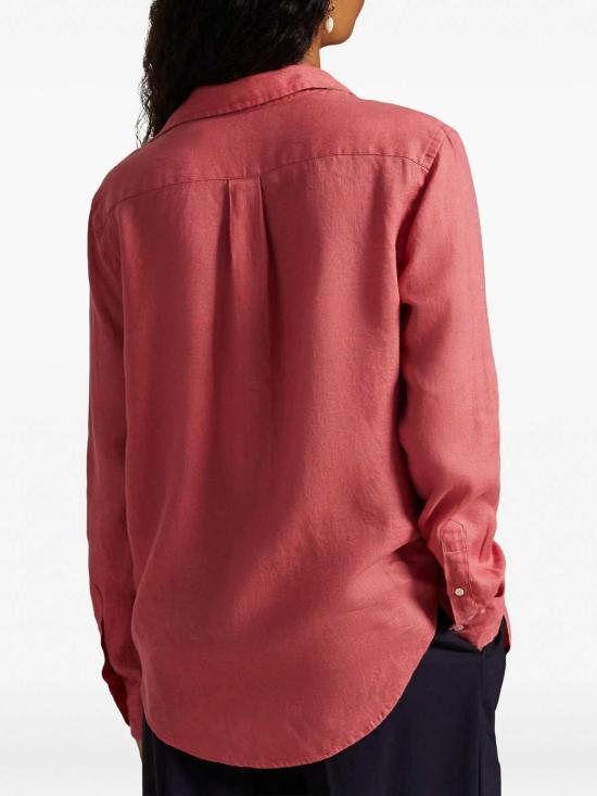 25FW 폴로 랄프로렌 포니 자수 리넨 셔츠 (211970730009) 211970730505 Dark Red - POLO RALPH LAUREN