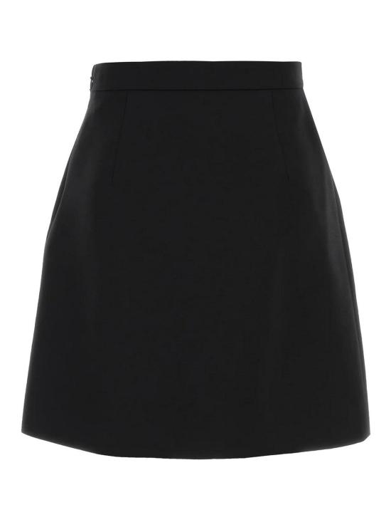 26SS 발렌티노 가라바니 미디 스커트 8B3RAEH21CF0NO Black - VALENTINO GARAVANI