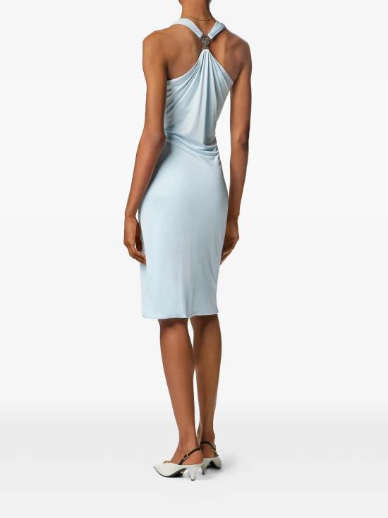 26SS 베르사체 미디 스커트 10226161A124971VD60 Blue - VERSACE