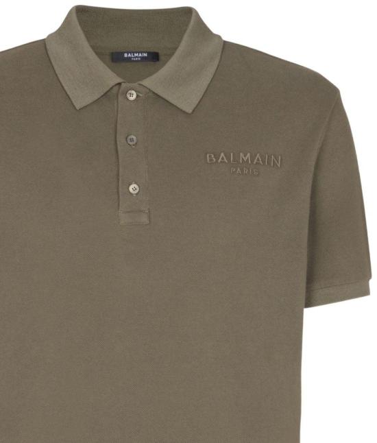 26SS 발망 폴로 티셔츠 GH0GB085BD10UIV DONKERGREEN - BALMAIN