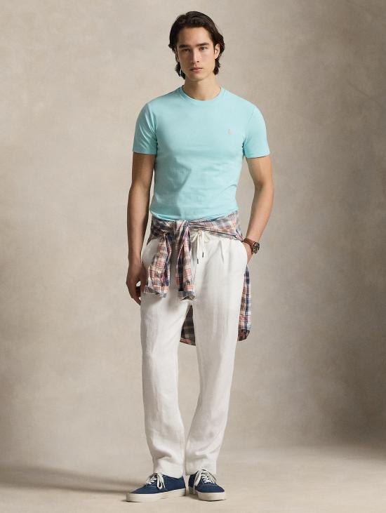 26SS 랄프 로렌 반팔 티셔츠 티셔츠 지로콜로 커스텀 슬림핏 아쿠아 - RALPH LAUREN