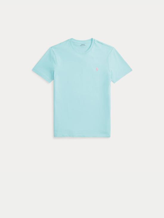 26SS 랄프 로렌 반팔 티셔츠 티셔츠 지로콜로 커스텀 슬림핏 아쿠아 - RALPH LAUREN