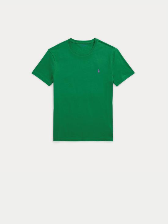 26SS 랄프 로렌 반팔 티셔츠 티셔츠 Girocollo 커스텀 슬림핏 Verde Prato - RALPH LAUREN