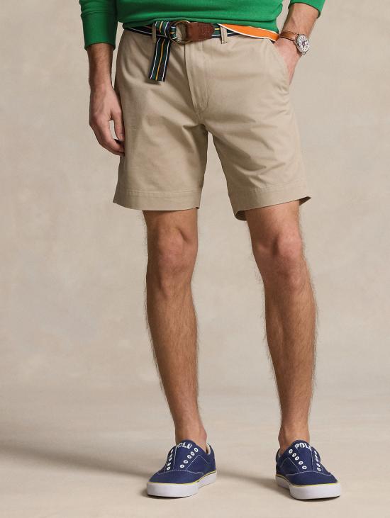 26SS 랄프 로렌 숏팬츠 코톤 스트레치 카키 소재의 쇼트 치노