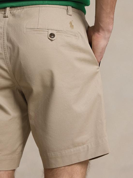 26SS 랄프 로렌 숏팬츠 코톤 스트레치 카키 소재의 쇼트 치노 - RALPH LAUREN