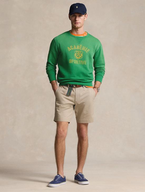 26SS 랄프 로렌 숏팬츠 코톤 스트레치 카키 소재의 쇼트 치노 - RALPH LAUREN