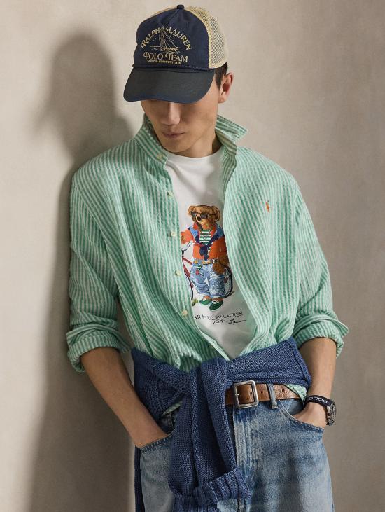 26SS 랄프 로렌 반팔 티셔츠 T셔츠 커스텀 슬림핏 폴로 베어 비치 비코 - RALPH LAUREN