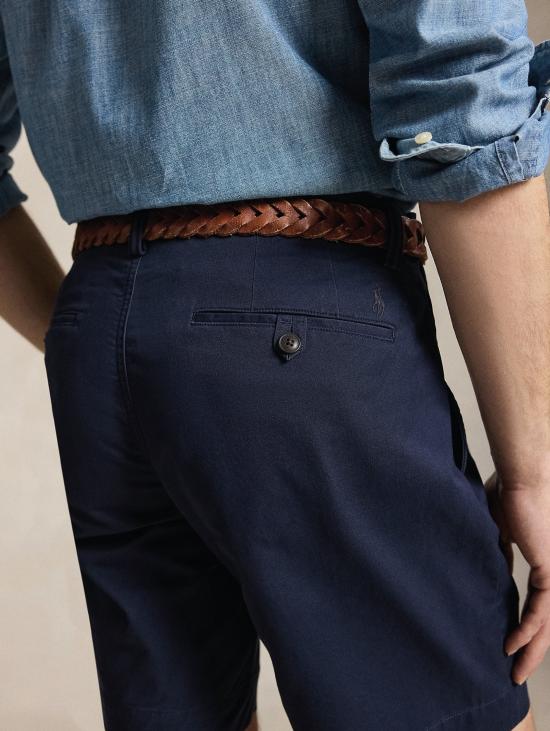 26SS 랄프 로렌 숏팬츠 Cotone Stretch Blu 소재의 쇼트 치노 - RALPH LAUREN