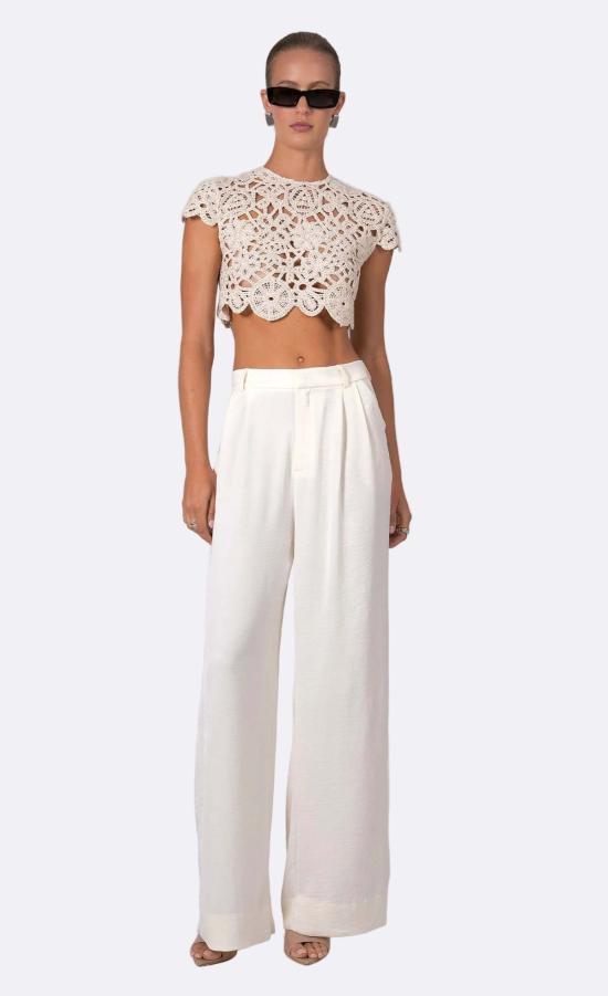  논살란트 레이블 민소매 티셔츠 논샬런트 라벨 콘스턴스 크롭탑 베이지 - NONCHALANT LABEL