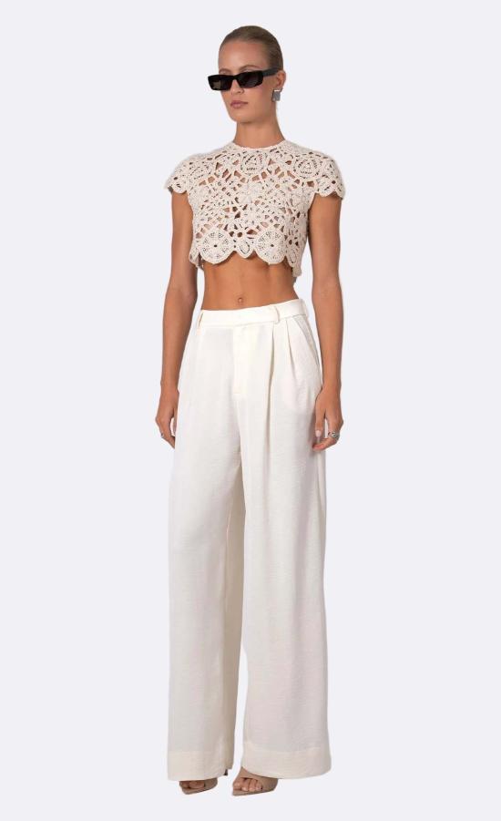  논살란트 레이블 민소매 티셔츠 논샬런트 라벨 콘스턴스 크롭탑 베이지 - NONCHALANT LABEL