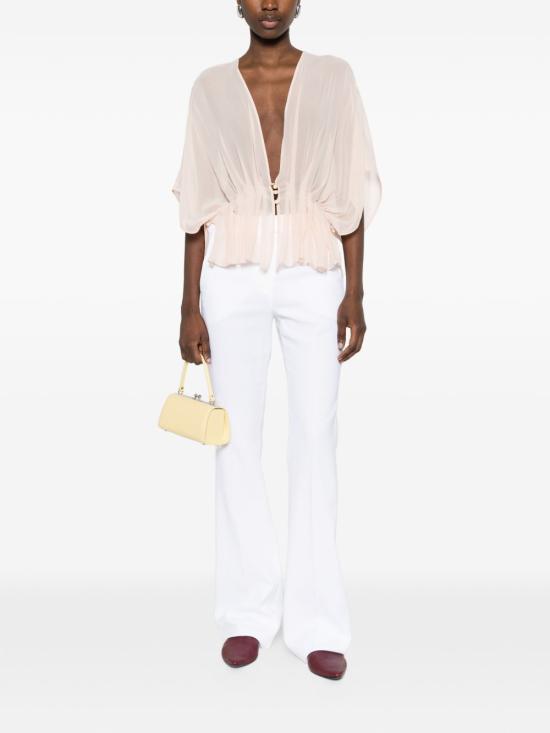26SS 막스마라 스트레이트 팬츠 2611131052600 366001 White - MAX MARA