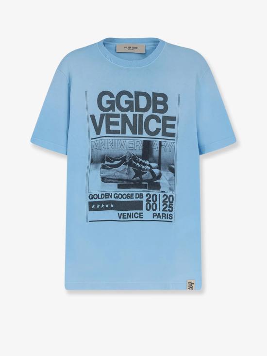 26SS 골든구스 반팔 티셔츠 GMP01220P002368 50977 Clear Blue