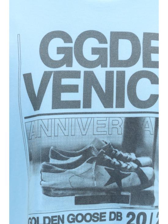 26SS 골든구스 반팔 티셔츠 GMP01220P002368 50977 Clear Blue - GOLDEN GOOSE