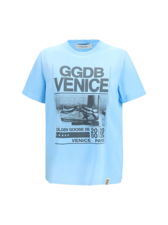 26SS 골든구스 반팔 티셔츠 GMP01220P002368 50977 Clear Blue