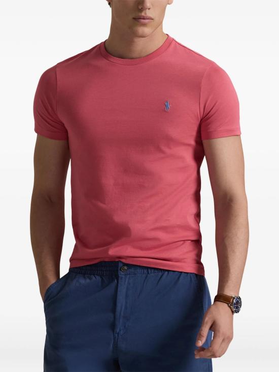 26SS 폴로 랄프로렌 포니로고 자수 반팔 티셔츠 710671438 515 Rosso - POLO RALPH LAUREN