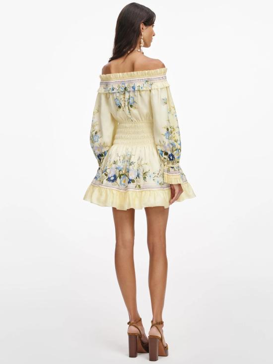 26SS 셀프 포트레이트 미디 원피스 AC26026SY YELLOW Yellow - SELF PORTRAIT