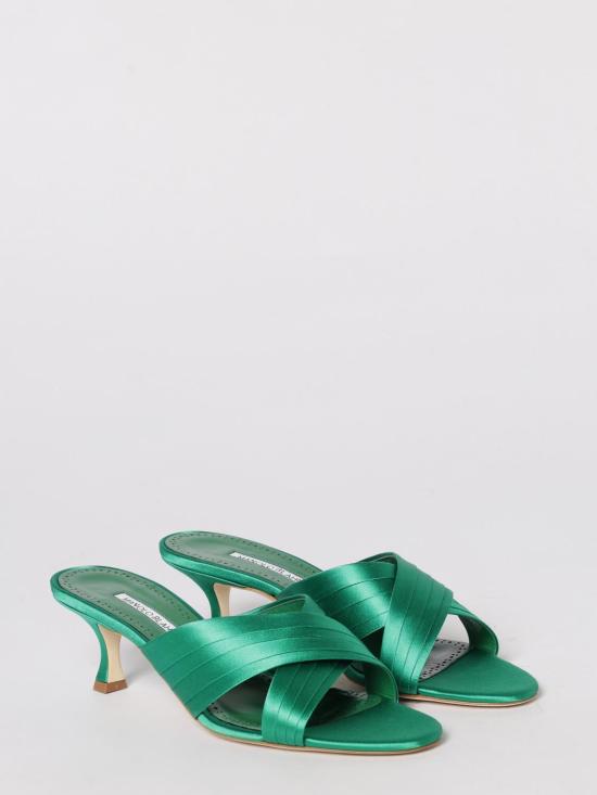 26SS 마놀로 블라닉 힐/펌프스 126 3135 0001 3206 Green - MANOLO BLAHNIK