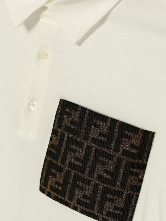 26SS [키즈] 펜디 폴로 셔츠 JMI4757AJ F0TU9 White - FENDI