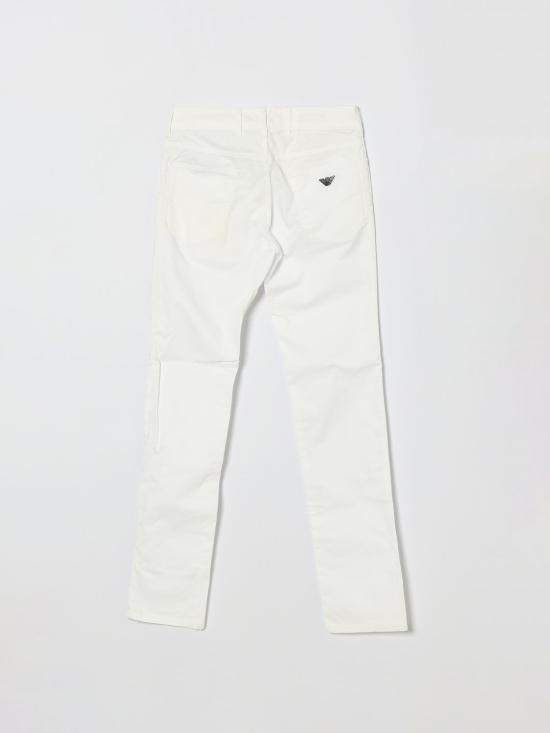 26SS [키즈] 엠포리오 아르마니 스트레이트 팬츠 8N4J064N7LZ 0100 White - EMPORIO ARMANI