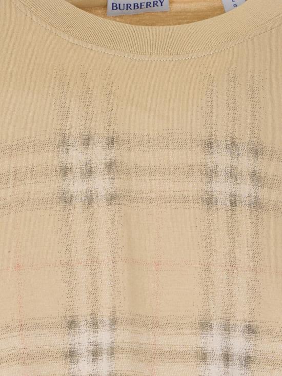 26SS 버버리 그라디언트 체크 코튼 티셔츠 8119022 Sand - BURBERRY