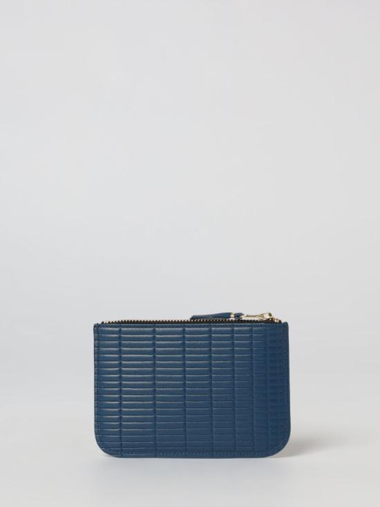 26SS 꼼데가르송 클래식 레더 라인 파우치 SA8100BK BLU Navy - COMME DES GARCONS