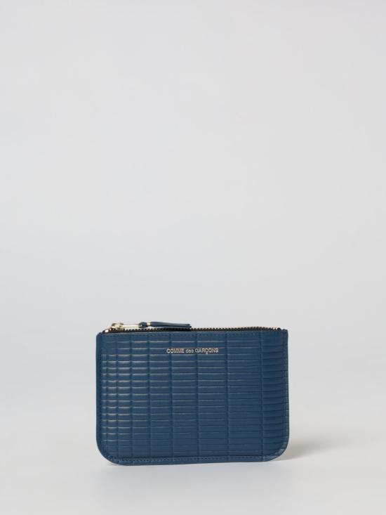 26SS 꼼데가르송 클래식 레더 라인 파우치 SA8100BK BLU Navy