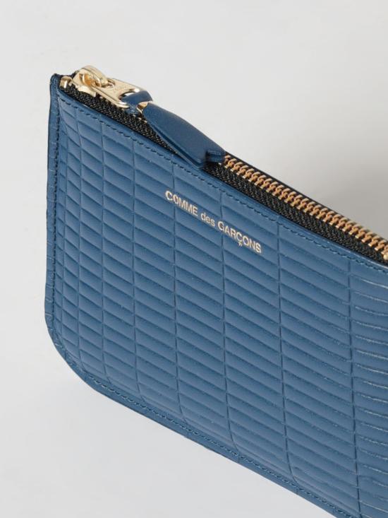 26SS 꼼데가르송 클래식 레더 라인 파우치 SA8100BK BLU Navy - COMME DES GARCONS