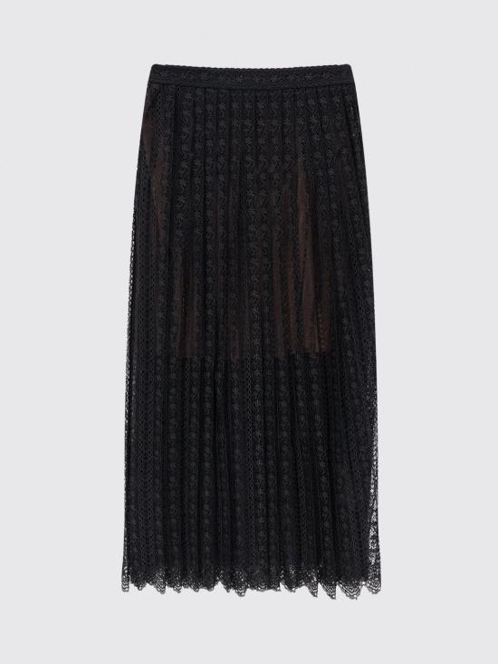 26SS 셀프 포트레이트 롱 스커트 RS26172MSKB Black - SELF PORTRAIT