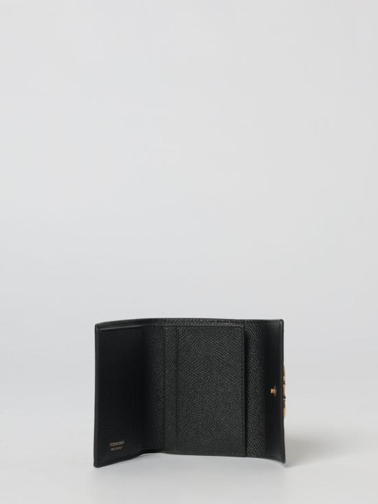 26SS 살바토레 페라가모 간치니 3폴드 반지갑 220862 779894 001 Black - SALVATORE FERRAGAMO