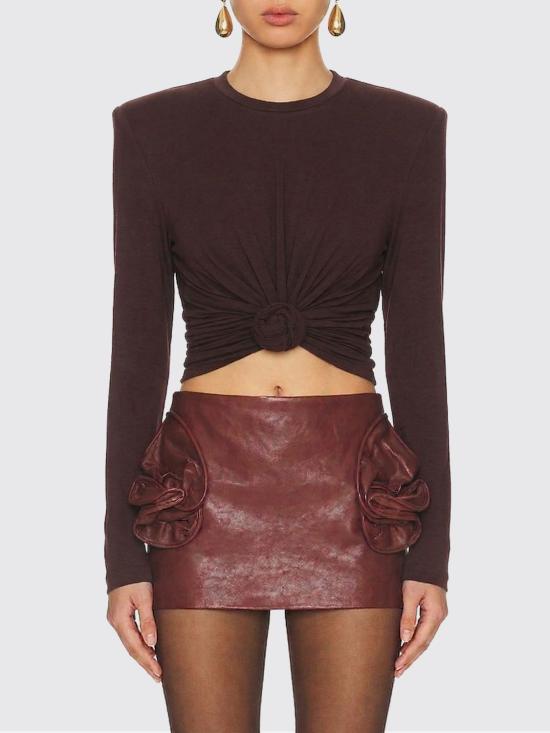 26SS 마그다뷰트림 긴팔 티셔츠 120526 Brown