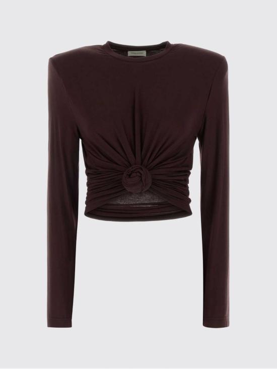 26SS 마그다뷰트림 긴팔 티셔츠 120526 Brown - MAGDA BUTRYM