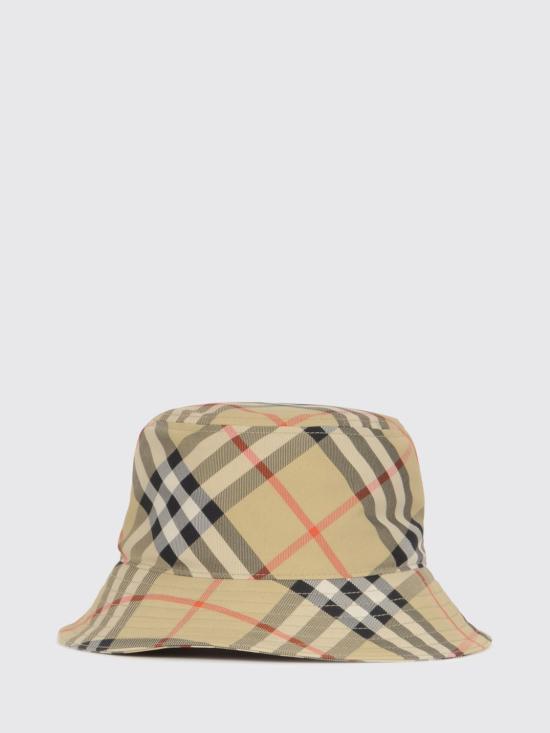 26SS 버버리 EKD 체크 패턴 버킷햇 8100740 Sand