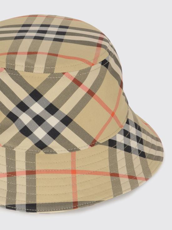 26SS 버버리 EKD 체크 패턴 버킷햇 8100740 Sand - BURBERRY