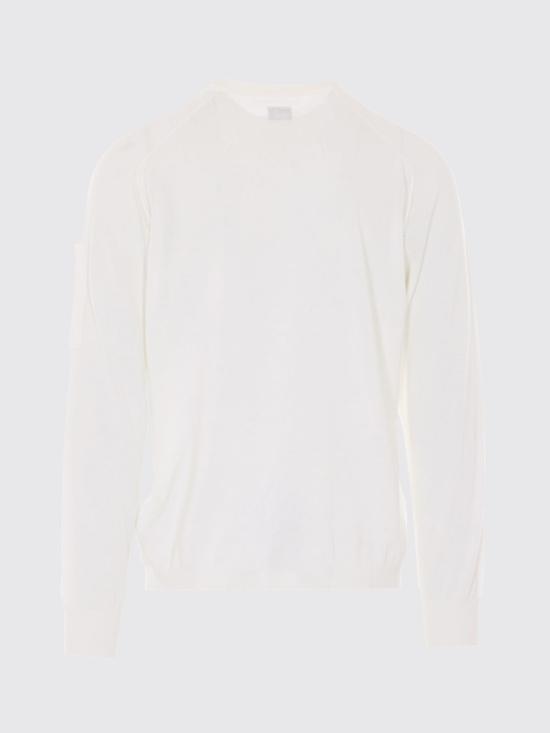 26SS 씨피 컴퍼니 코튼 크레이프 크루넥 렌즈 스웨터 20CMKN105A006323O 103 White - C.P. COMPANY