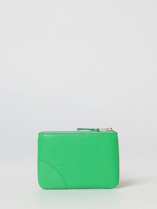26SS 꼼데가르송 클래식 레더 라인 파우치 SA8100 Green - COMME DES GARCONS