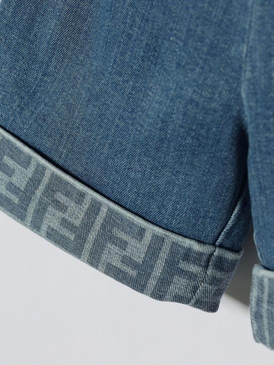 26SS [키즈] 펜디 데님 숏팬츠 BUF265AVVU F0QG0 Blue - FENDI