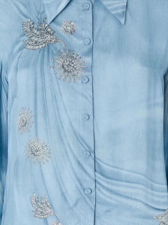 26SS 핑코 셔츠 106211A37N F15 Gnawed Blue - PINKO