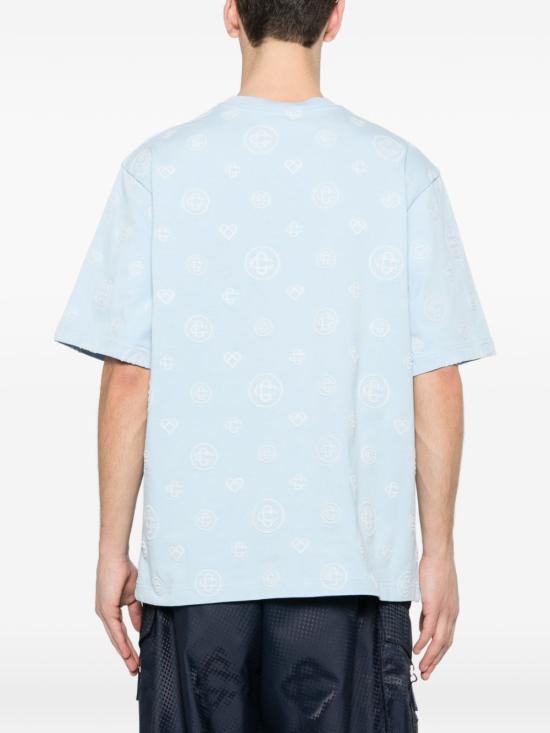 26SS 카사블랑카 반팔 티셔츠 JTS044 05 Azzurre - CASABLANCA