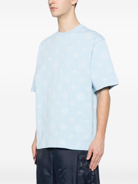 26SS 카사블랑카 반팔 티셔츠 JTS044 05 Azzurre - CASABLANCA